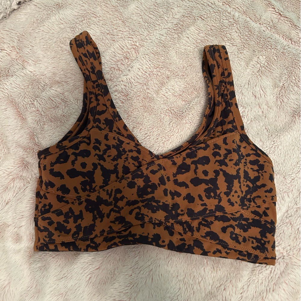 Varley Leopard Print Sports Bra